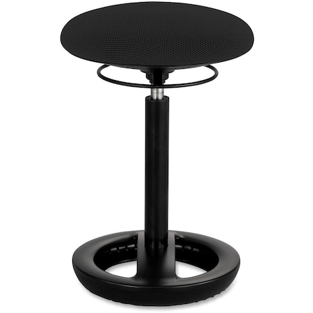 SAFCO Stool, Ergo, Height-Adj, Fabric. 15-1/2"x15-1/2"x17-22", BK SAF3000BL